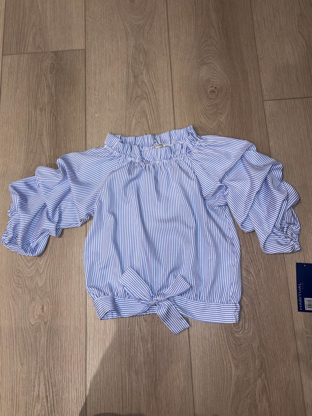 NWT Habitual Blue & White Striped Top